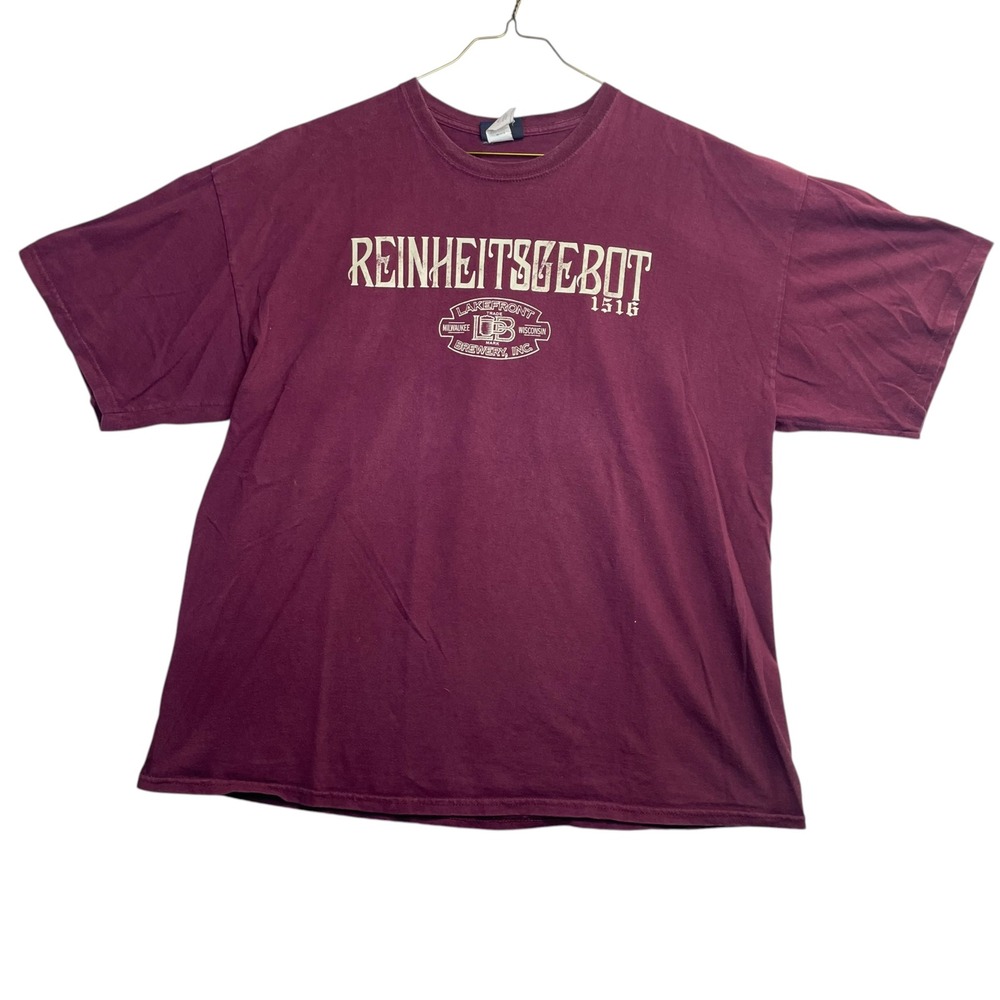 MV Sport Lakefront Brewery Milwaukee T-Shirt Maroon XXL Reinheitsgebot 1516